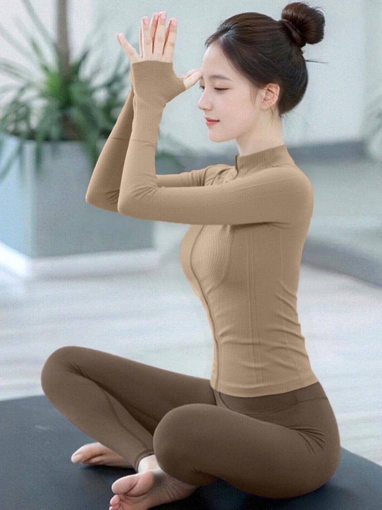 Exquisite Women's High-End Yoga Fitness Jacket - Autumn/Winter 2025 Long-Sleeve Sports Top