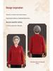 Cozy Winter Sweater for Elderly Women: Velvet-Lined, Half-High Collar, Stylish Base Layer for Autumn.