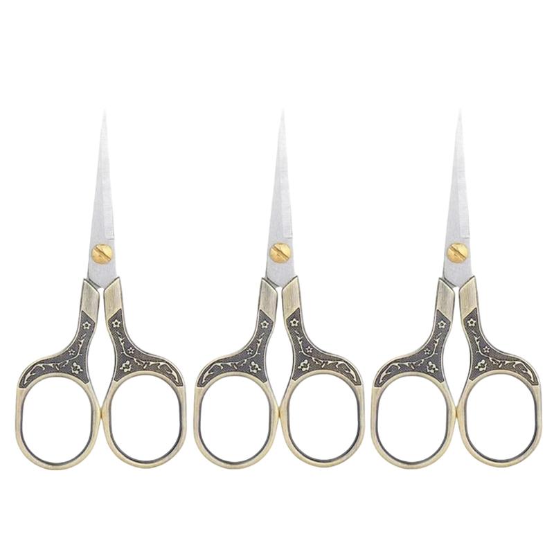1-5Pcs Stainless Steel Vintage Scissors Sewing Fabric Cutter Embroidery Tailor Thread Scissor Tools for Sewing Shears Small