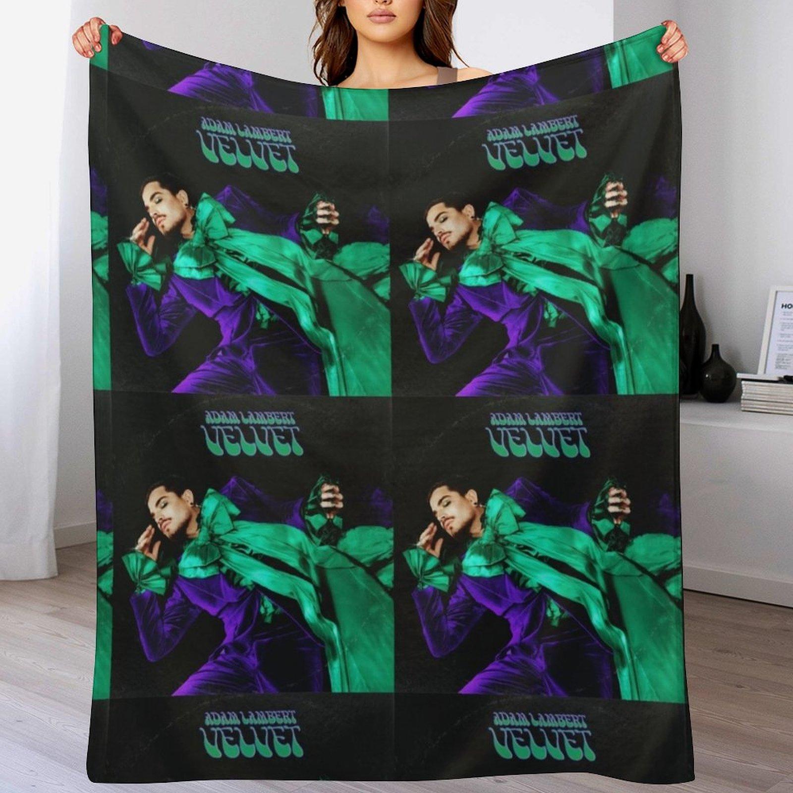 

Velvet Adam Lambert Throw Blanket Lightweight Cozy Blanket for Bed Sofa 102x76cm(40x30in)