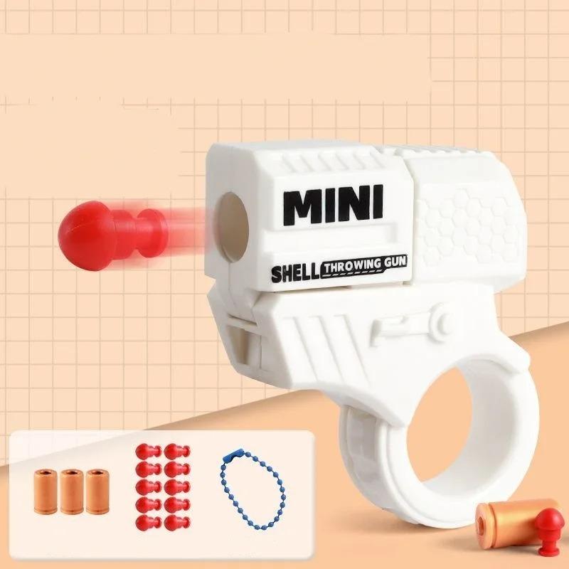 

Игрушечный мини-пистолет для выброса гильз, антистрессовый ручной спиннер, кольцо-пистолет, подарок на день рождения, игра, снятие стресса с золотого пальца
