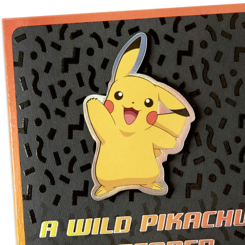 Hallmark Pokemon Birthday Card (Wild Pikachu)
