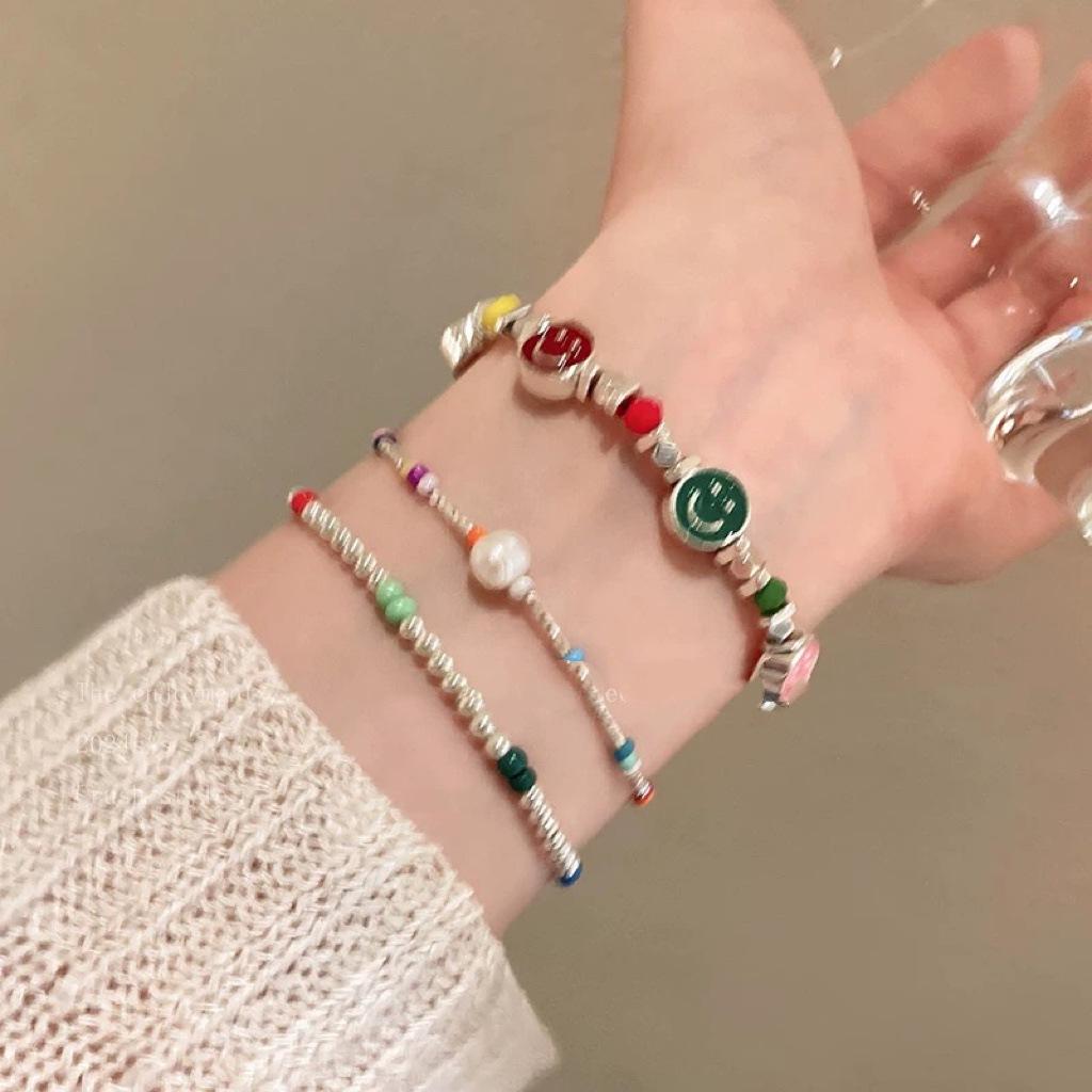 French light luxury zircon pearl broken silver bracelet, niche simple and versatile bracelet, bracelet, summer women's jewelry.