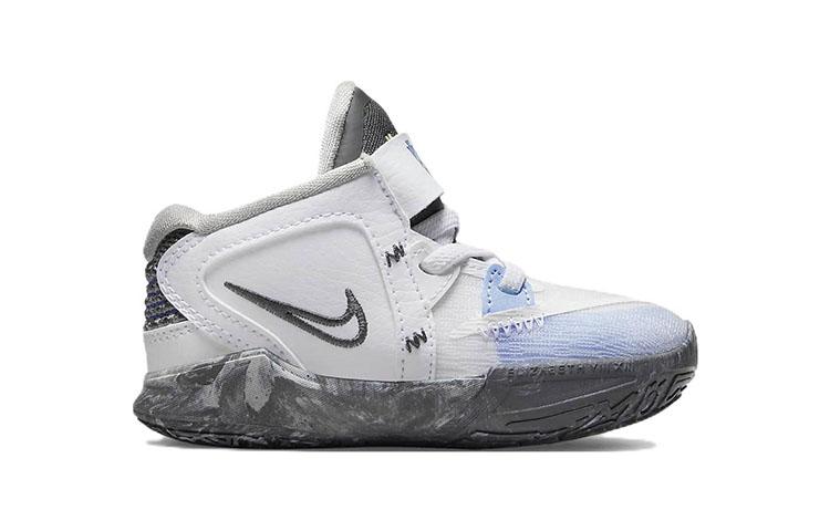 Nike Kyrie 8 Infinity Mid top Toddler Shoes White Black Infant And Toddler DD0333-102