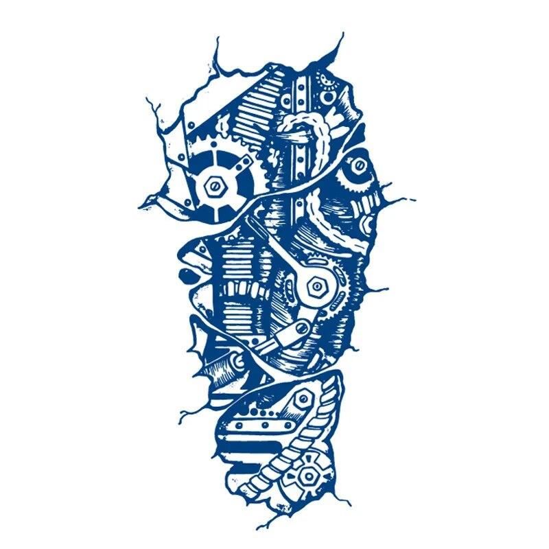 Saft Tinte Tattoos Körper Kunst Dauerhaft Wasserdicht Temporäre Tattoo Aufkleber Löwe Tiger Tatoo Arm Gefälschte Astronaut Tatto Frauen Männer