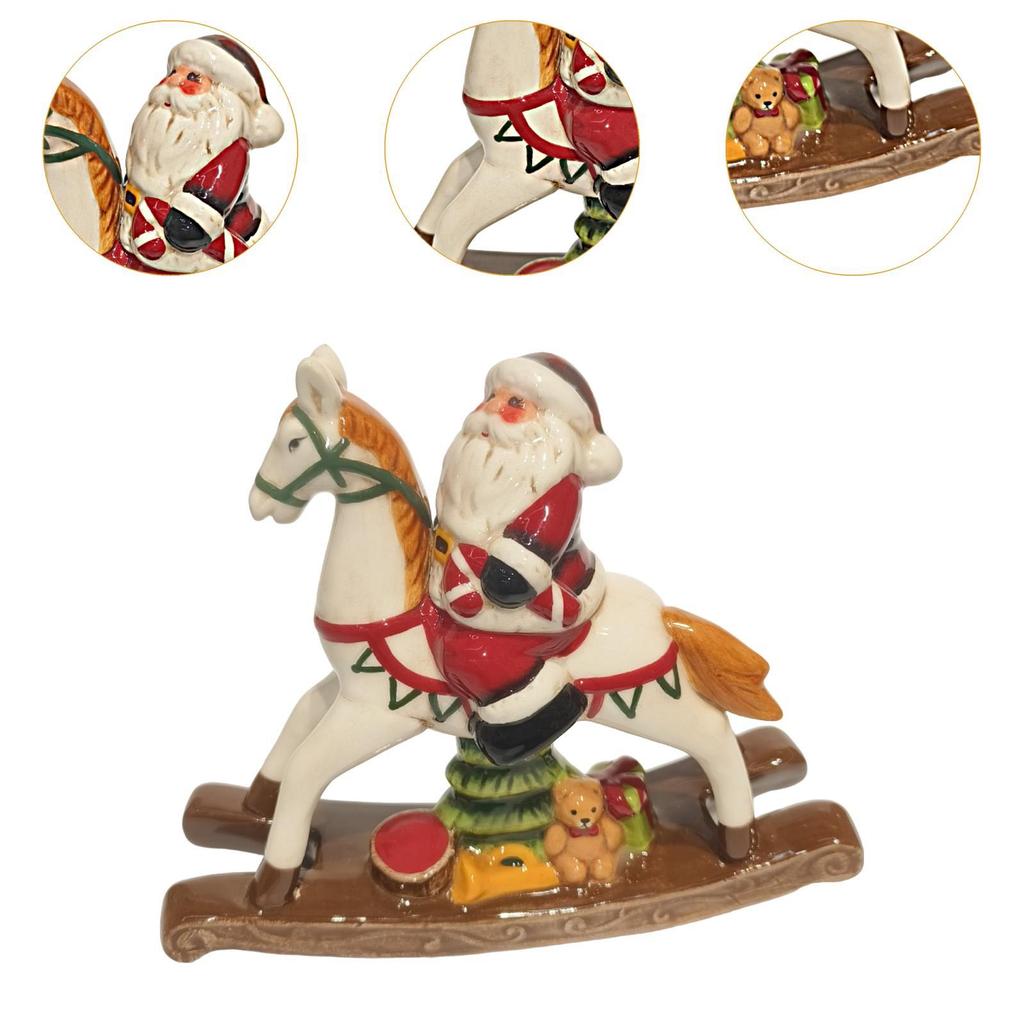 Christmas Decoration Rocking Horse Ornament Crafts Figure Creative Horse Statue