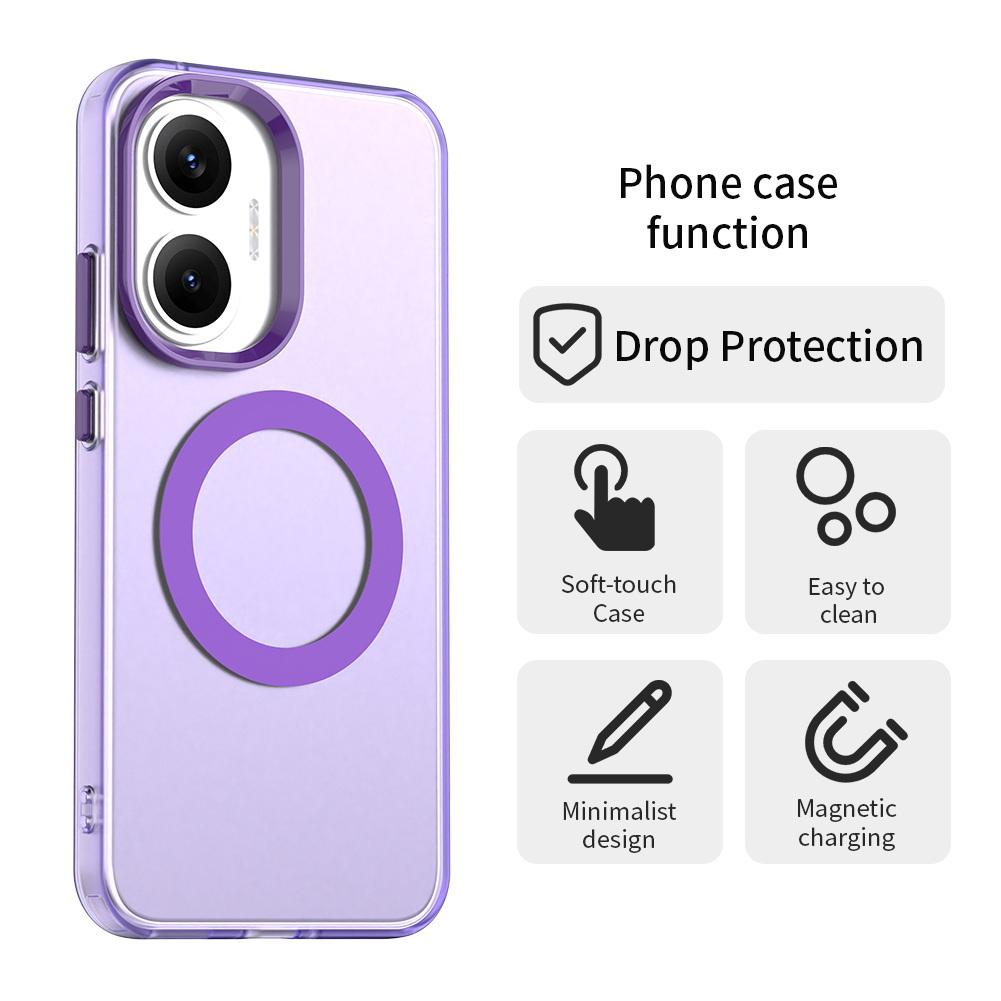 Transparent Candy Colorful Magnet Adsorption Case For Poco F7 POCO F7 Ultra F7 Pro X7 M7 Pro F6 Pro X6 M6 X5 C75 C65 C61 Cover