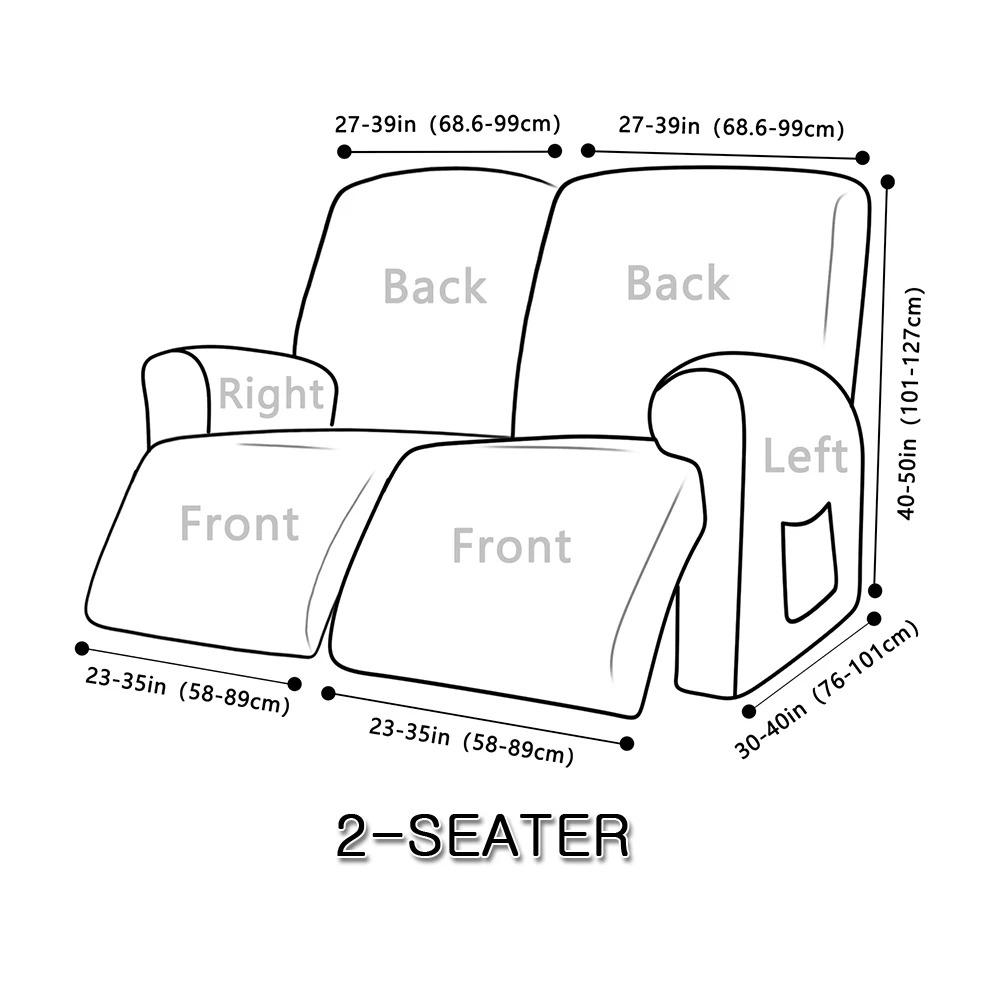 Water Repellent Recliner Sofa Cover Stretch Jacquard Slipcover Washable Relax Armchair Cover