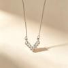 Exquisite V-Shaped Necklace with Rhinestones and Zirconium Titanium Steel