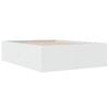White Bed Frame 120 X 190 Cm Engineered Wood