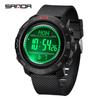 Sanda Multifunctional Sports Watch: Air Pressure, Temperature, Altitude, Weather Forecast, Compass, Pedometer, Luminous Display.