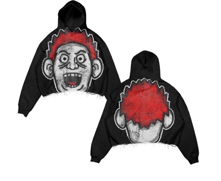 Men's Hoodie Y2K Harajuku Hip-hop Cartoon Graphic Print Jumper Fashion Casual Loose Sweatshirt Men