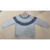 Womens Oversized Crewneck Knit Sweater With Fair Isle Colorblock Soft Acrylic Blend Loose Fit Winter