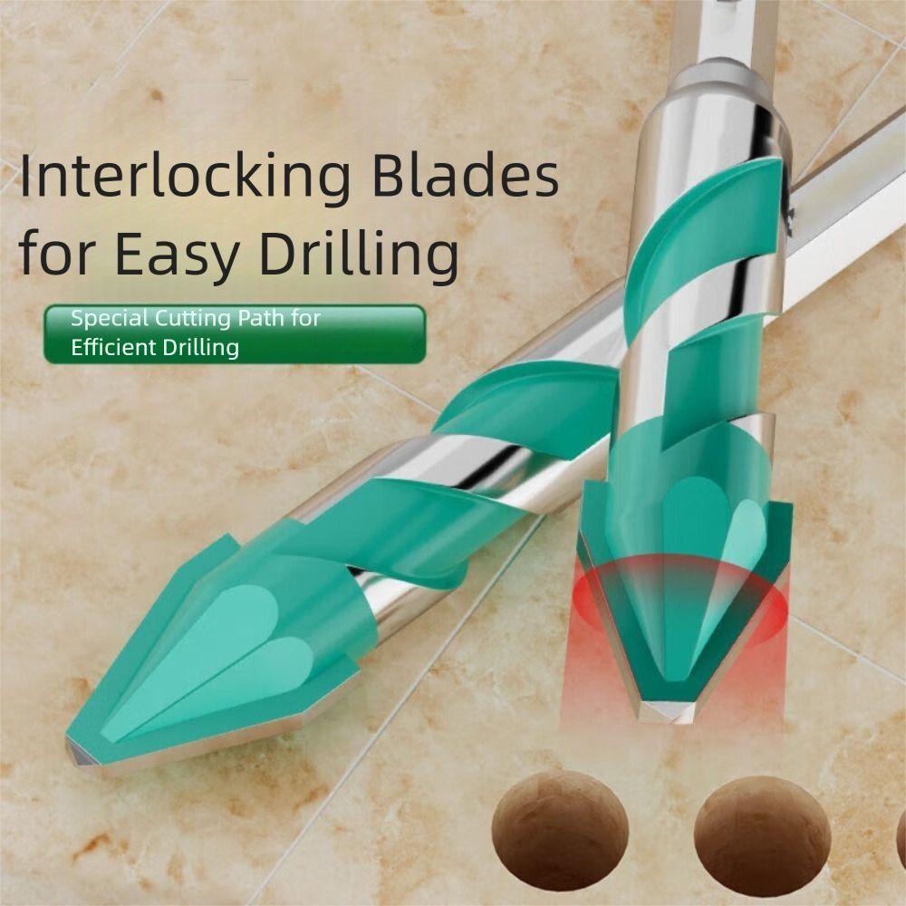 Four-Edged Sawtooth Drill Bit Serrated Skewed Head Concrete Drill Bit  Wall Drilling