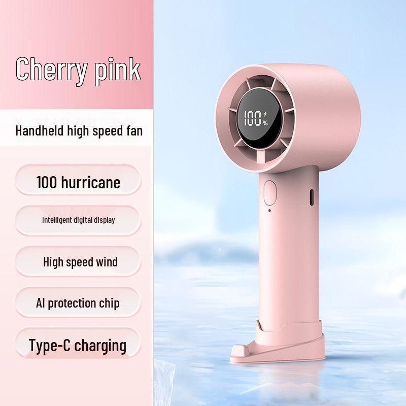 Ultra-Quiet Handheld Mini Fan with Long Battery Life & USB Charging