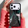 Vintage Musik Gitarren Handyhülle für iPhone 17 Air 16e 15 14 13 Pro Max Rückabdeckung für 12 11 Pro Coque