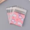 100Pcs Cute Cartoon Printed Opp Clear Packaging Bags Candy Bag Self-Adhesion Storage Bag Diy Gift Pastry Sealable Bag