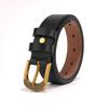 Women's Retro Korean Style Cowhide Leather Belt with Pin Buckle for Jeans