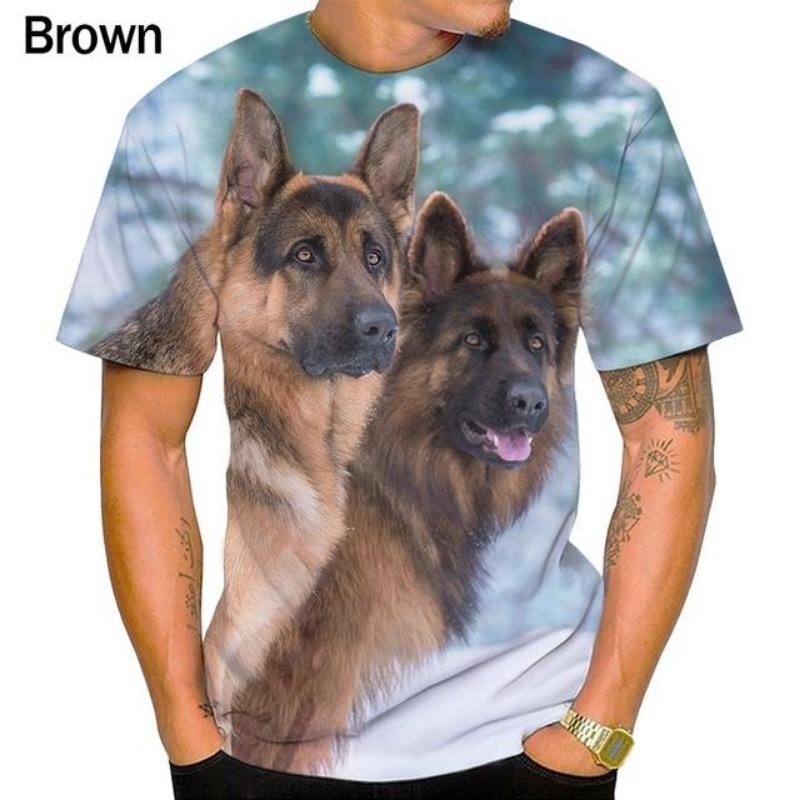 Unisex Funny Cute Dog Graphic T Shirts 3D Printed Summer Casual Cool Men Tee Tops Short Sleeve Oversized