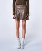 Kwajipyuliti Vegan Leather Godet Pleated Skirt (Hb)