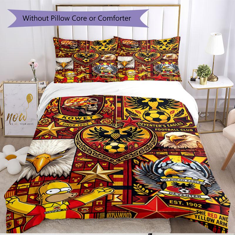 3pcs Duvet Cover Set (1*Duvet Cover + 2*Pillowcase, Without Core), Go Ahead Eagles Print Soft All‑Season Bedding Set, Home Bedroom Decor Gift