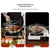 34cm 201 Stainless Steel Divided Hot Pot with Lid