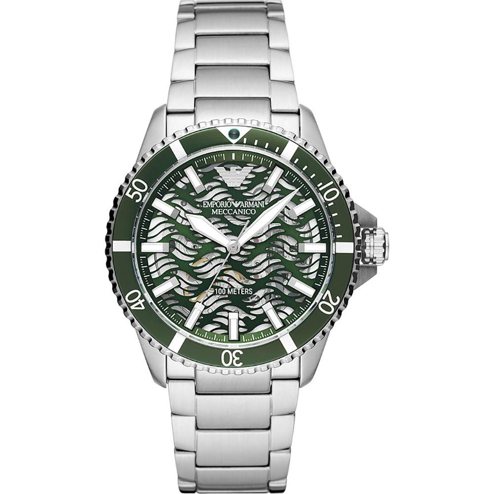 

Emporio Armani Diver Green Stainless Steel/Silver Men s Mechanical Automatic AR60061 Watch зелёный