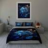 Blue floral artwork. Bedding Duvet cover sets Duvet covers Pillowcases gifts (1 * Duvet Cover 2 * Pillowcases, without duvet insert)