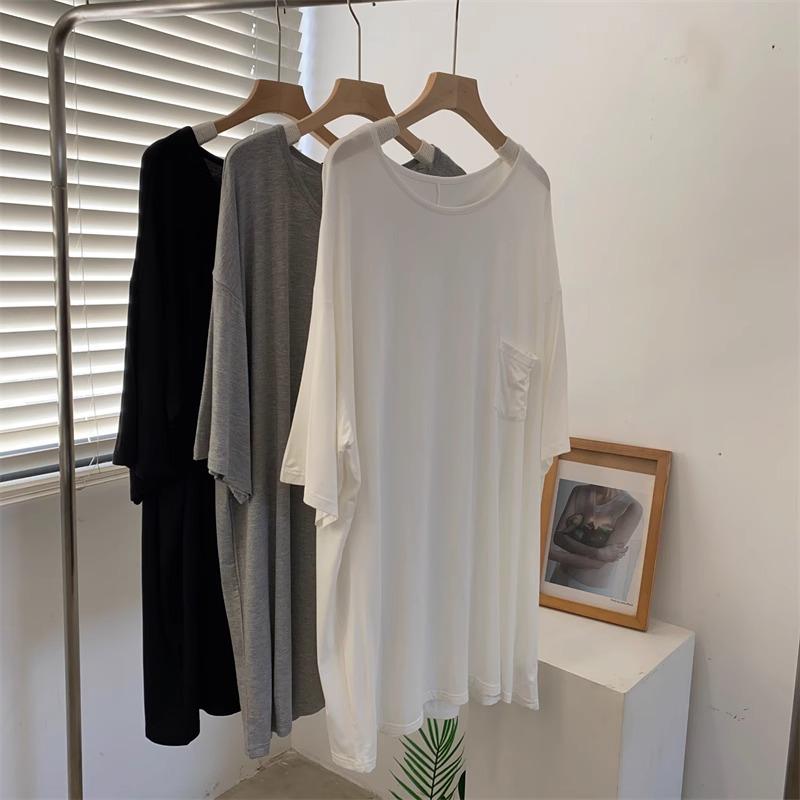 Women's Plus Size Oversized Draped Short Sleeve T-Shirt for Spring/Summer – Perfect for Home, Dance, and Yoga