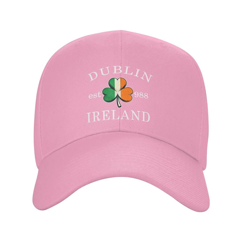 Dublin Ireland Saint Patricks Day Green Shamrock Sun Baseball Cap Summer FeUnisex Unisex Hip Hop Hats High Sports Baseball Caps