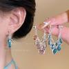 Neue Transparente Kristallohrringe für Damen Exquisite Quasten-Chic-Ohrringe Einzigartiger Schmuck für Damen-Partys Geschenke