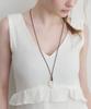 Halden Oval Drop Necklace (N056_White)