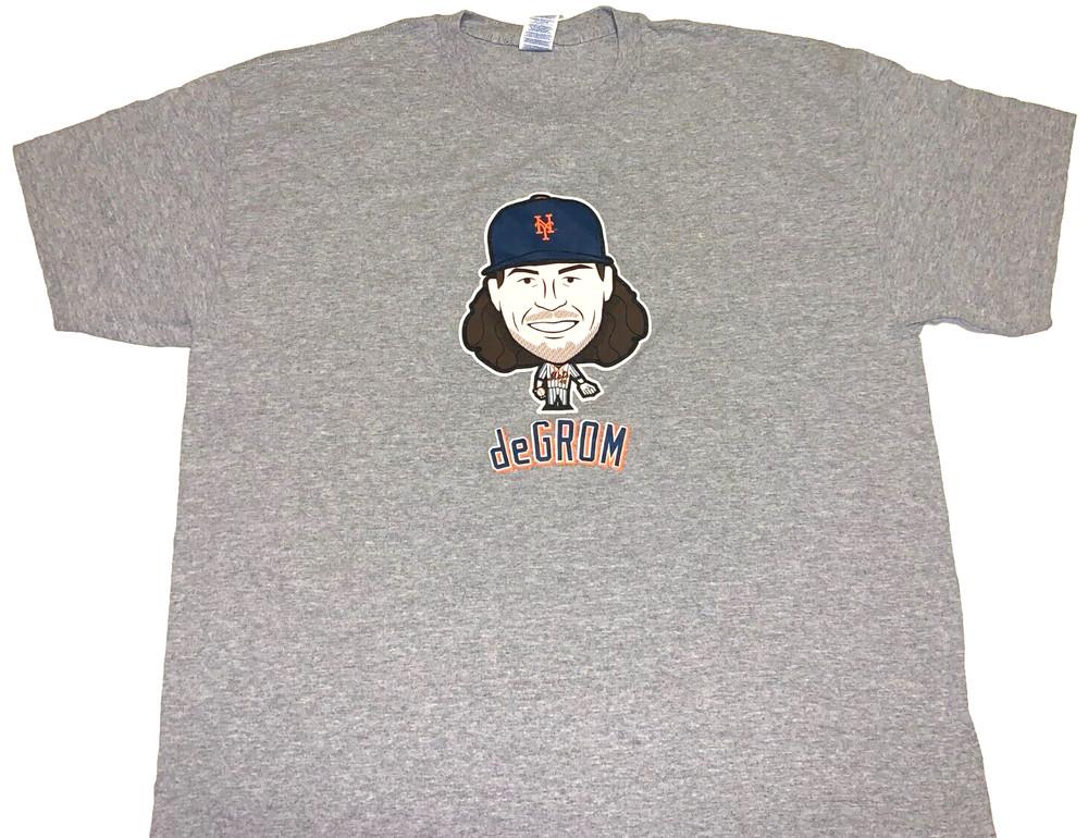 Редкий! Винтажная футболка бейсбольная New York Mets с Джейкобом Дегромом Новая! Унисекс футболка XL XXXXL