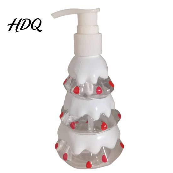 Decorative Soap Dispenser 350ML Christmas Dispenser Santa Claus Tree Penguin Shape Refillable Empty Pump Bottle Bottle Plastic for Hand Soap Lotion