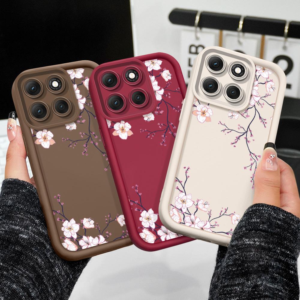 Spring Flowers Phone Case For Motorola G86 G85 G84 G75 G60 G56 G54 G53 G52 G35 G34 G32 G30 G24 G22 G15 4G 5G Staircase Soft Cove