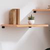 Vidaxl Regal, Braun, 60X50X(2-4) Cm, Lackiertes Massivholz Eiche