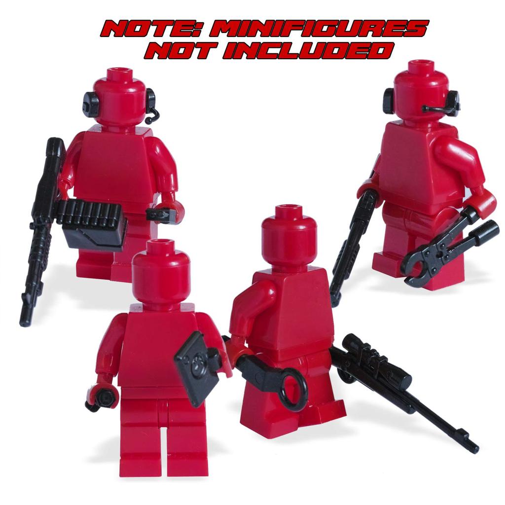 Complete Minifigure Collection with Weapons and Accessories Over 115 Weapons and Accessories Toys and Accessories for Customization - -