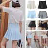 Trendy Women's Girls High Waist Pleated Tennis Skirt With Safety Pants For Daily Wear