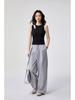 Women's Sleeveless Summer Top with Built-in Bra, Hollow Shoulder Straps