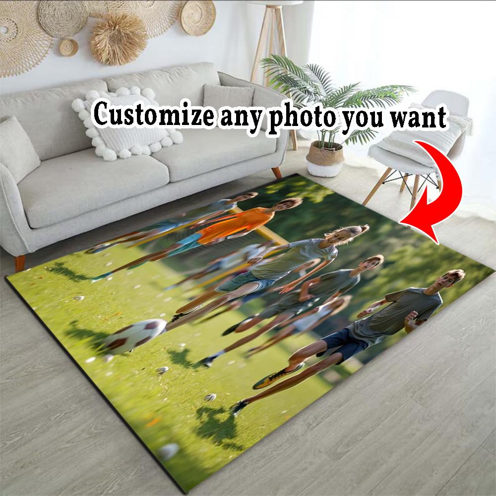 Customize Photo Personalized image Floor Rug Office Rug Design for Playrooms Dining Room Game Room Balcony Anti-slip Rug Office home decor