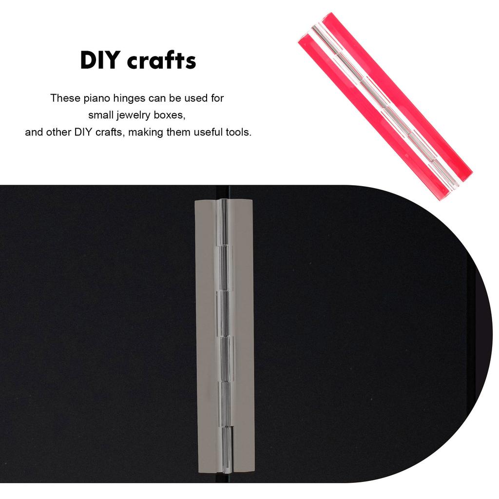 Self-Adhesive Acrylic Folding Hinge Mini Box Hinge for Jewelry Cabinet DIY Crafts Clear Decorative Piano Hinges