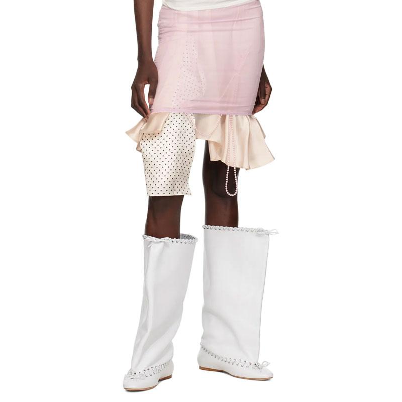 Fashion 2025 Women Retro Mid Tube Pointed Boots 3cm Height Increase Low Heel Fashion Winter Boots Thigh High Boots Black Size 35-43