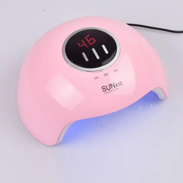 54W Professional Rechargeable Portable UV LED Nail Lamp Multi-Function UV Gel Dryer Home Salon Use Nail Design Tools