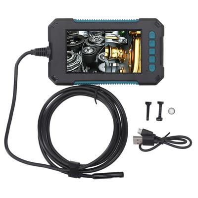 4,3 Zoll Industrielles Endoskop Dual-Linse 1080P 8mm Handheld Inspektionskamera Boroskop mit Hartdraht für Reparatur 2m 6,6ft