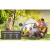 Ventilator rece mobil pentru adunări de familie în camping în aer liber 8000mAh Ventilator portabil de camping cu lanternă LED și cârlig de agățat - 35H Reîncărcabil