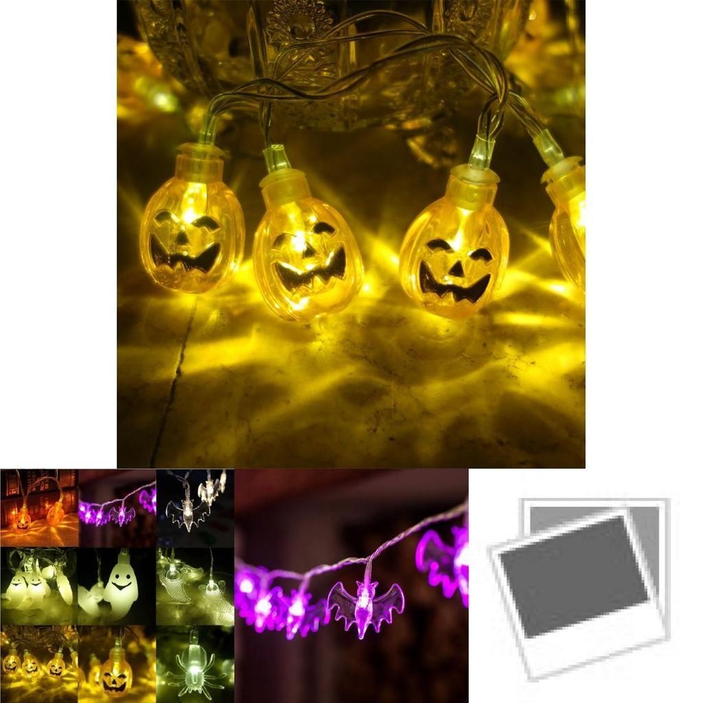 Enchanting Halloween Led String Lights Featuring Whimsical Pumpkins Spiders Skeletons For Festive Window Decor