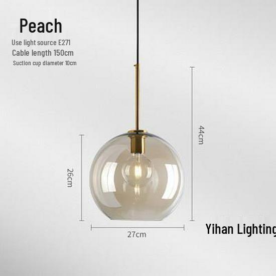 Nordic Modern Pendant Light – Minimalist Glass Fixture for Coffee Shops, Bedside, Bar Counters