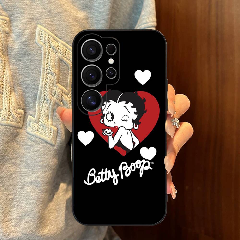 Animation B-Betty Boop Phone Case For Samsung S 24 Fe 25 Ultra Plus 20 Lite 21 30 22 23 24 22 Ultra 5G Fundas