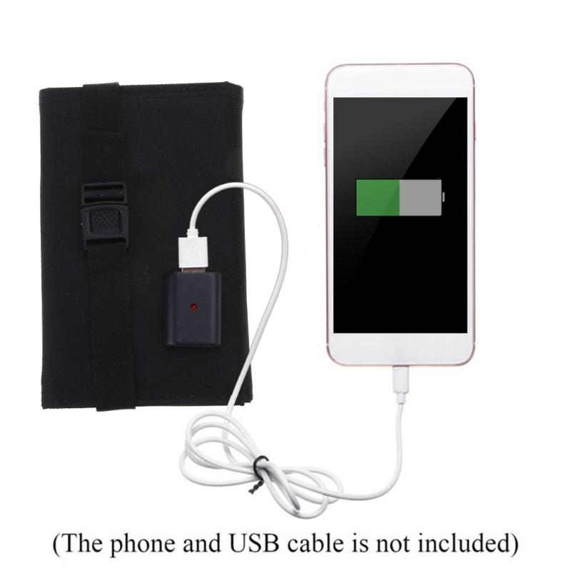 8W 5V USB Solar Panel Portable Folding Foldable Waterproof Power Bank Outdoor Camping Hiking Phone Charger Cells