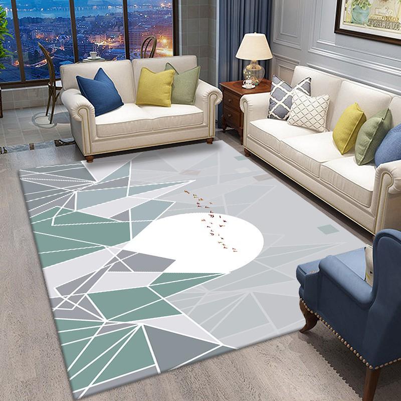 Modern Minimalist Geometric Triangle Area Rug Living Room Bedroom Office Non-Slip Floor Mat Washable